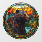 Wilderness Forest Beer Faux Glas in lood Raamsticker (Vel)