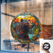 Wilderness Forest Beer Faux Glas in lood Raamsticker (Cafe Raam)