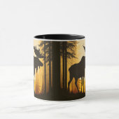 Wilderness Forest Bull Moose Rustiek Mok (Midden)