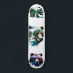 Wilderness Grizzly Beren Persoonlijk Skateboard<br><div class="desc"># felle waterverf wildernis grizzly beren.</div>