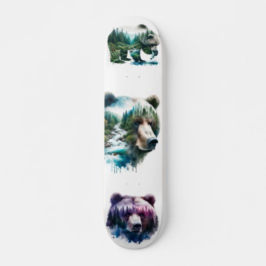 Wilderness Grizzly Beren Persoonlijk Skateboard (Voorkant)