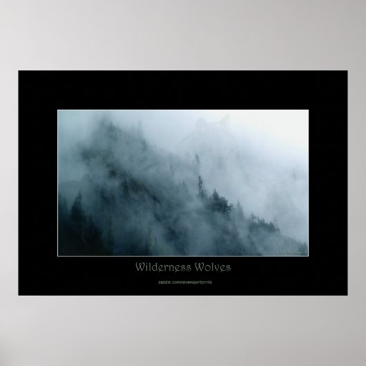 Wilderness & Hidden Wolves Wildlife Art Poster (Voorkant)