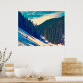 Wilderness Hiking Mountain Custom Gezegde Poster (Keuken)