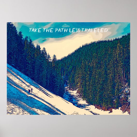 Wilderness Hiking Mountain Custom Gezegde Poster (Voorkant)