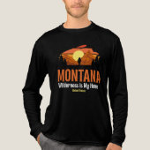 Wilderness is My Home – Montana Roots | Nature Lov Tri-Blend Shirt (Voorkant volledig)