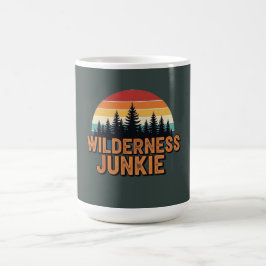 Wilderness junkie retro design koffiemok