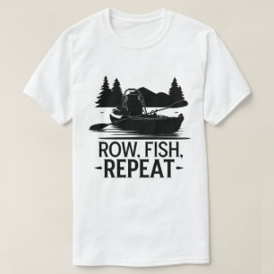 Wilderness Kajak Roeien en Vist Avontuur T-shirt