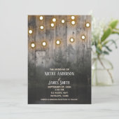 Wilderness Lake Pine Trees Forest Wood & Lights Kaart (Staand voorkant)