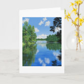 Wilderness Lakeside Landschap Schilderen Kaart (Gele Bloem)
