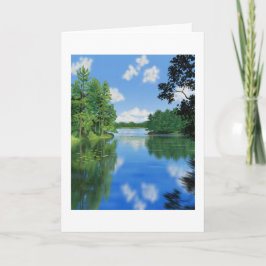 Wilderness Lakeside Landschap Schilderen Kaart