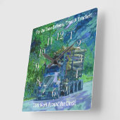 Wilderness Logging Truck Wall Clock Vierkante Klok (Hoek)