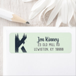 Wilderness Monogram 'K' Retouradreslabel Etiket