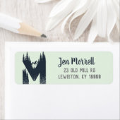 Wilderness Monogram "M" Return Address Label (Insitu)