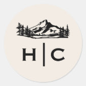  Wilderness Monogram Wedding Envelope zegels (Voorkant)