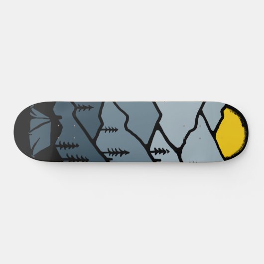 Wilderness Mountain Sunset Tent Camping Persoonlijk Skateboard (Horizontaal)