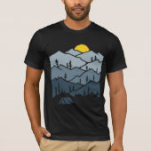 Wilderness Mountain Tent Camper T-shirt (Voorkant)