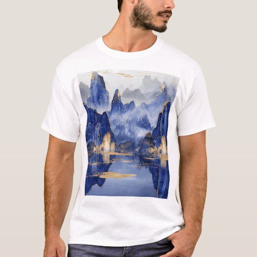Wilderness Mountain Uitzicht Foto T-shirt (Voorkant)