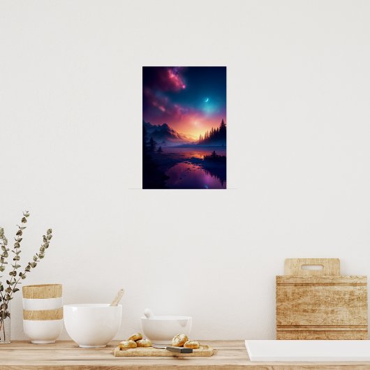 Wilderness Nocturne Poster (Keuken)