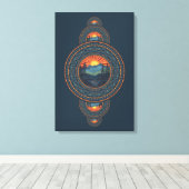  Wilderness Ornamental Mandala Canvas (Insitu (Houten vloer))