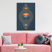  Wilderness Ornamental Mandala Canvas (Insitu (Woonkamer))