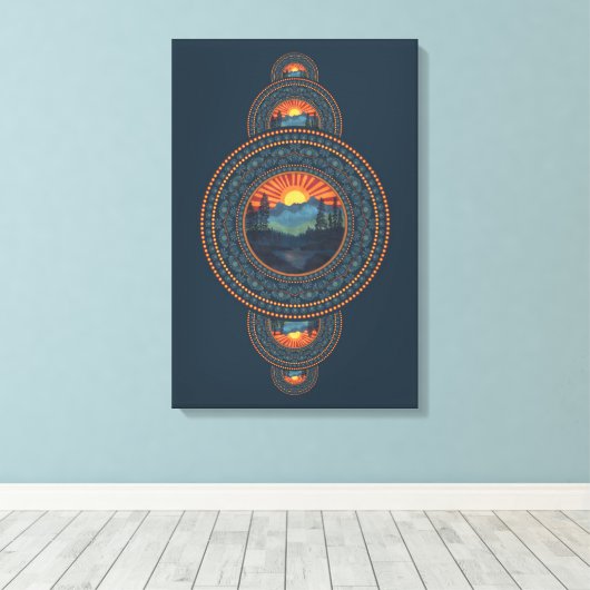  Wilderness Ornamental Mandala Canvas Afdruk (Insitu (Houten vloer))