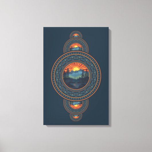  Wilderness Ornamental Mandala Canvas Afdruk (Voorkant)