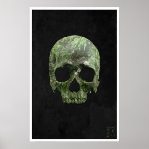 Wilderness Paddestoel Schedel T-shirt voor Heren e Poster