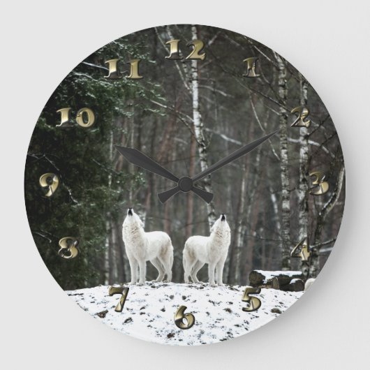 Wilderness Polar Wolf Grote Klok (Voorkant)