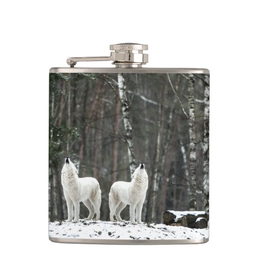 Wilderness Polar Wolf Heupfles (Voorkant)