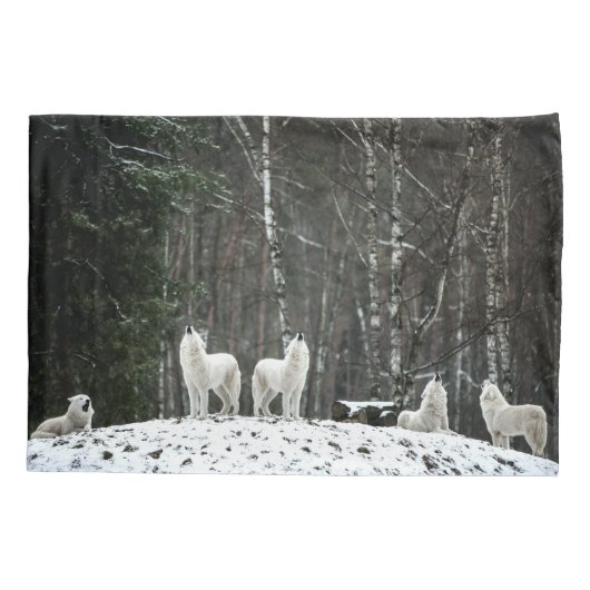 Wilderness Polar Wolf Kussensloop (Achterkant)