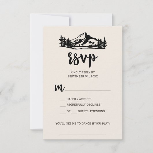 Wilderness Pset Song Request RSVP Card (Voorkant)