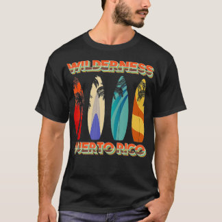 Wilderness Puerto Rico Retro Surf Board T-shirt