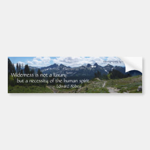 Wilderness Quote (Tatoosh Range) Bumpersticker