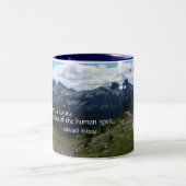 Wilderness Quote (Tatoosh Range) Tweekleurige Koffiemok (Center)