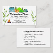 Wilderness RV Site Contact Kaart met Camper Van Visitekaartje (Voorkant / Achterkant)
