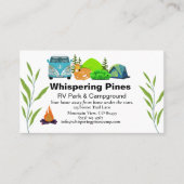 Wilderness RV Site Contact Kaart met Camper Van Visitekaartje (Voorkant)