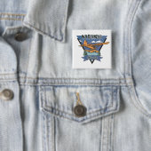 Wilderness Seaplane Adventure Alaska Vierkante Button 5,1 Cm (In situ)