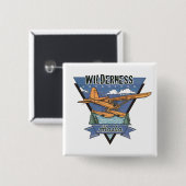 Wilderness Seaplane Adventure Alaska Vierkante Button 5,1 Cm (Voorkant /achterkant)