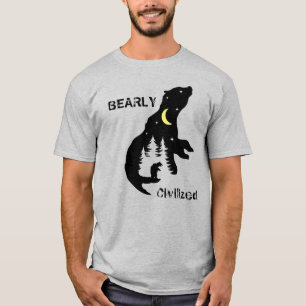Wilderness Silhouette Bearly beschilderd T-shirt