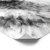 Wilderness Spirit - Grijze Wolf Fijne Kunstschets Poster (Hoek)