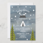 Wilderness Stars Neutral Baby shower Invitation Kaart (Voorkant)