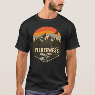 Wilderness State Park Michigan MI Retro Camping ti T-shirt