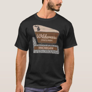 Wilderness State Park Michigan MI Welkomstteken Va T-shirt
