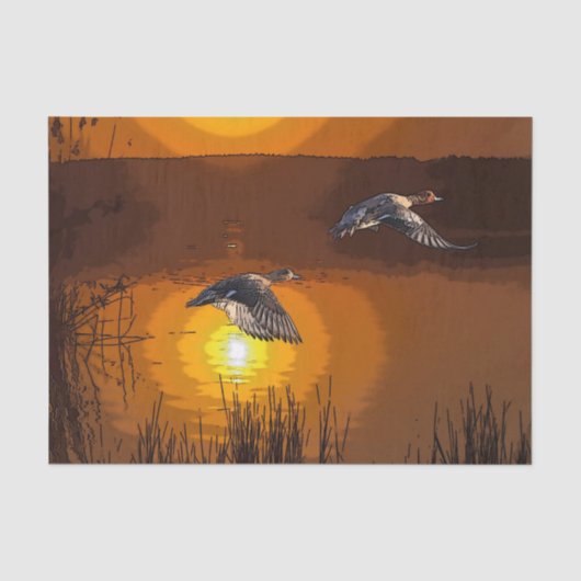 Wilderness Sunset Duck Tissuepapier (Voorkant)