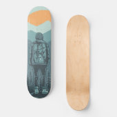 Wilderness Sunset rugzak Hiker Woman Persoonlijk Skateboard (Voorkant)