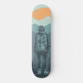 Wilderness Sunset rugzak Hiker Woman Persoonlijk Skateboard (Voorkant)
