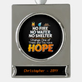 Wilderness Survival Rules - Always Have Hope Verzilverd Banner Ornament (Voorkant)