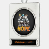 Wilderness Survival Rules - Always Have Hope Verzilverd Banner Ornament (Links)