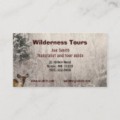Wilderness Tours Visitekaartje (Achterkant)