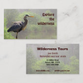 Wilderness Tours Visitekaartje (Voorkant / Achterkant)